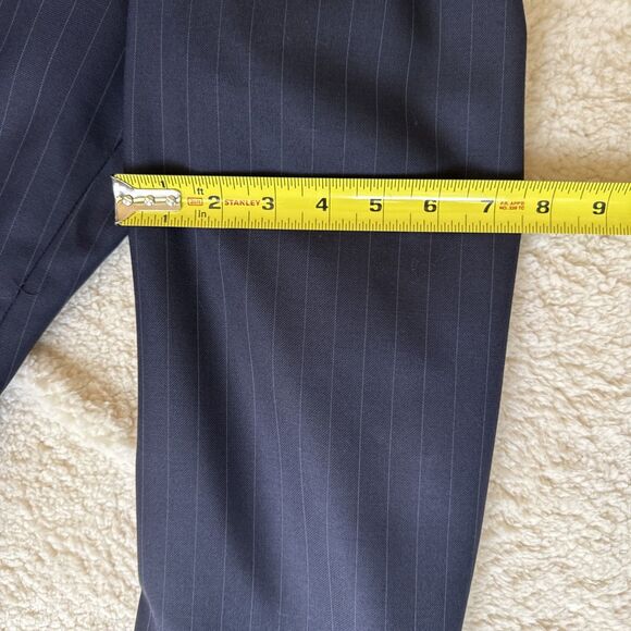 Holland and Sherry Navy Pin Stripe Blazer Jacket Mens 48L - Picture 8 of 14